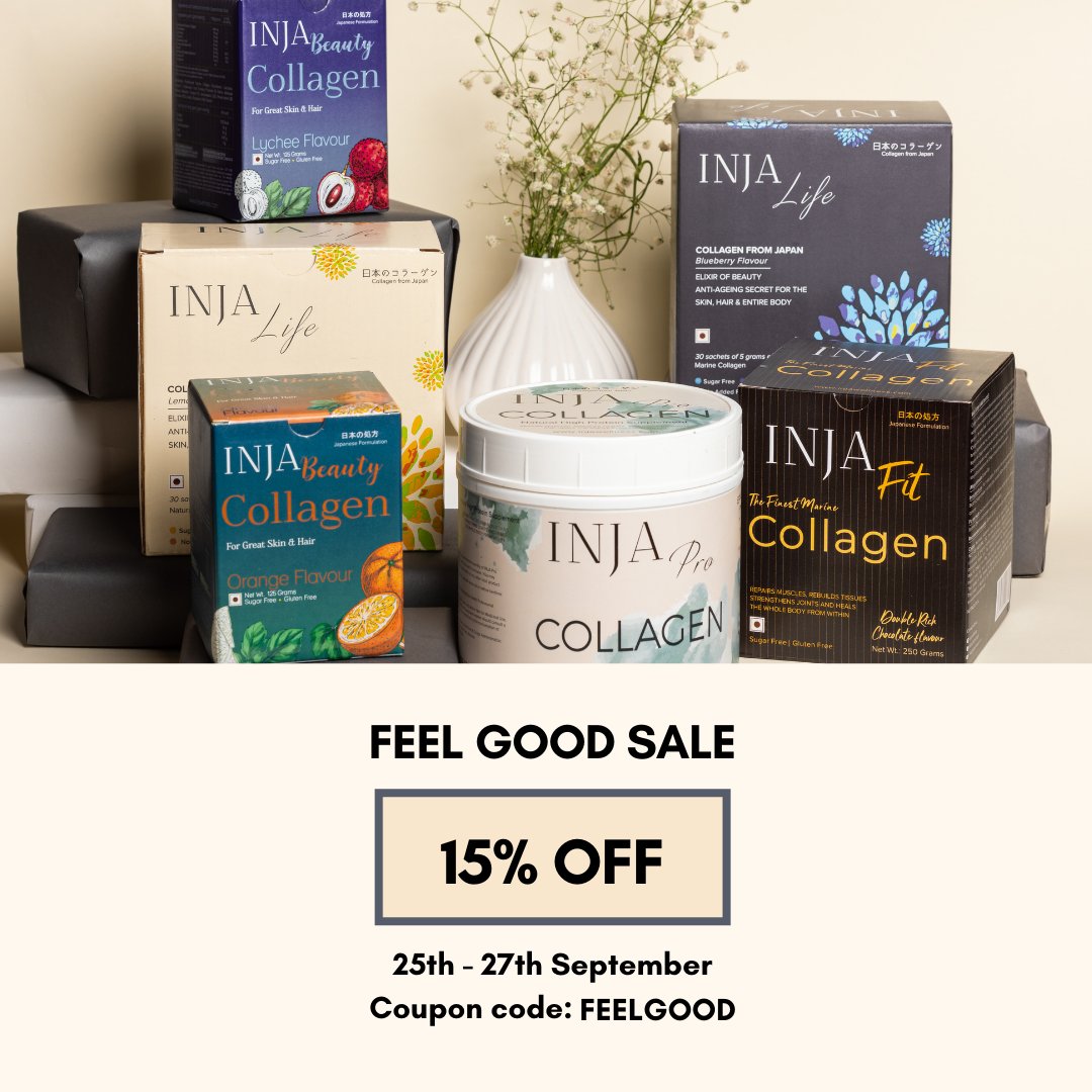 Don't miss out on our sale!  

Use coupon code: FEELGOOD and get Flat 15% off on our products. Valid from 25th - 27th September 

Shop - bit.ly/3sX265T
#indiasale #salealert #dealsindia #mumbai #india #delhi #chennai #pune