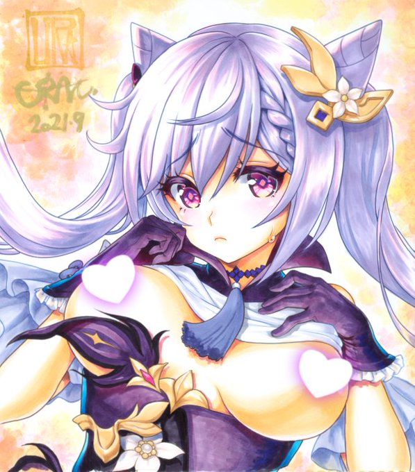 今日の色紙367日目
刻晴シリーズこれでいったん終わり。
これは次の新刊ほ表紙イラストのもととなる原画です。

#描いた色紙なるべく毎日アップする
#コピック #アナログ絵 #刻晴 