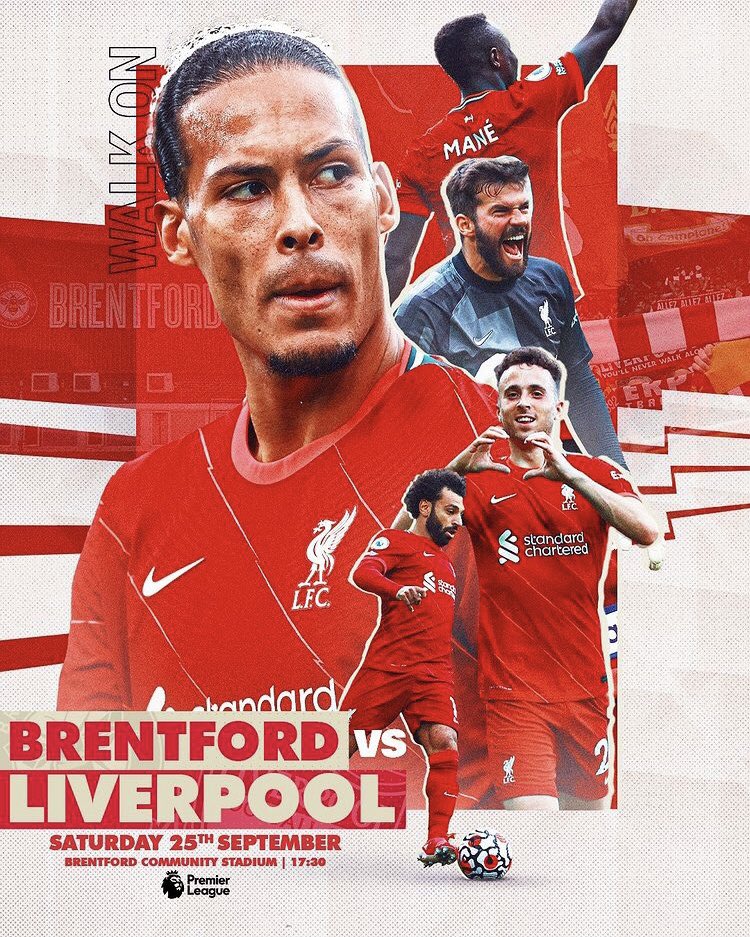 LiverpoolFCHub6's tweet photo. Away match day game against Brentford today at 17:30 Kick off 🤩 

Come on reds!!! #LFC #Liverpool https://t.co/zjYYBUyFGR