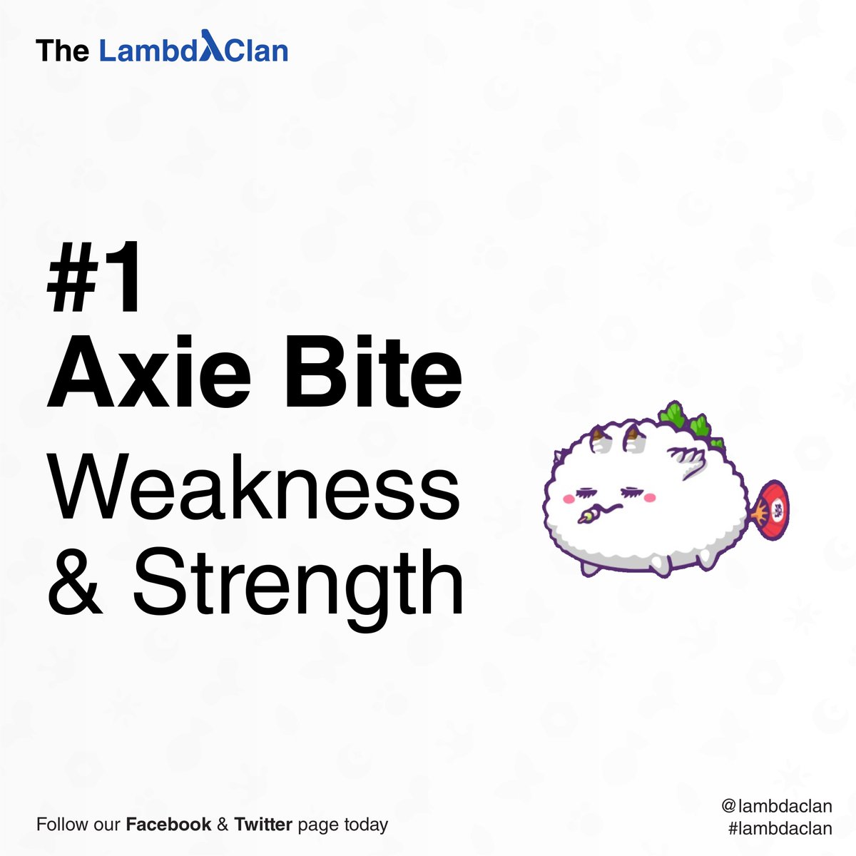 lambdaclan's tweet photo. Throwback to our amazing launch of the first Axie Bite, Weaknesses and Strength. 
Our Axie Bites series: https://t.co/72zr7QjF3I...
Sign up to join our scholarship: https://t.co/dXgXLWqiWQ
@AxieInfinity  #AxieBites #AxieTips #AxieRecap #LambdaClan https://t.co/cyHbFQ4CII