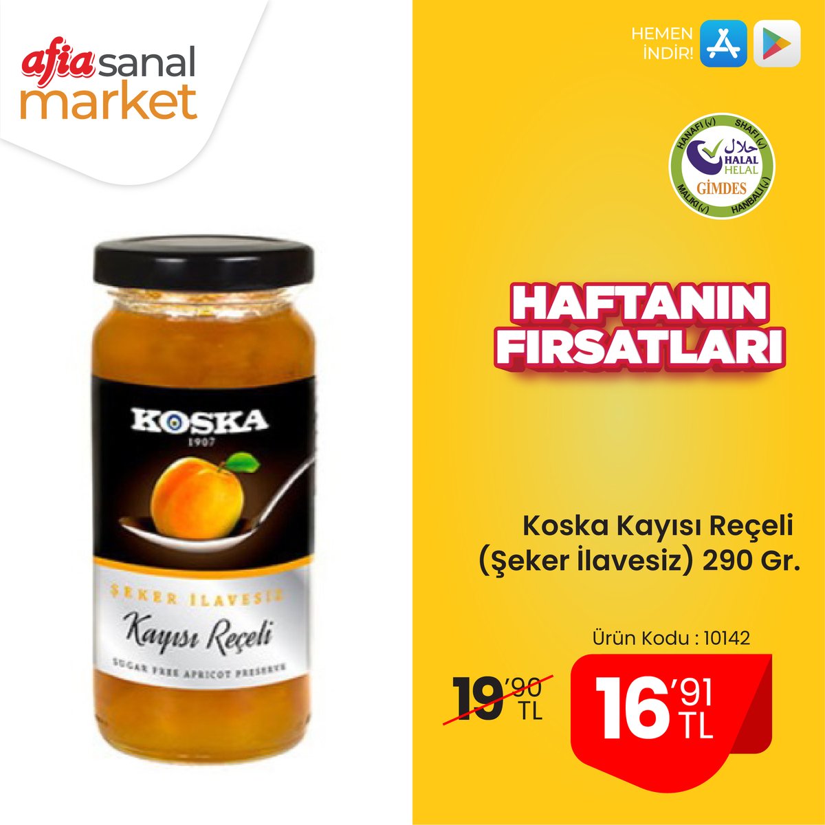 AfiaOlsun's tweet photo. HAFTANIN FIRSATLARINI KAÇIRMAYIN

✅ Ürünlerimiz Helâl Sertifikalıdır.
🛒 Alışveriş için https://t.co/UClZr3TPc6
📞 WhatsApp Destek 0850 302 65 55
📦 120 TL ve üzeri Ücretsiz Kargo

#afia #afiasanalmarket #afiagida #helalgida
#helaluretim #onlinealisveris #kampanya #helalafia https://t.co/BsglcWR94S