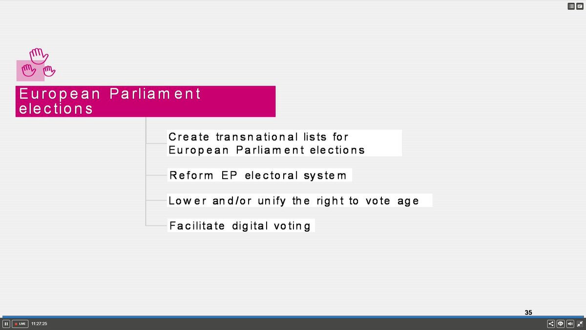 JEF_Europe's tweet photo. 🟢 Some of our federalist proposals are being displayed during the #CoFoE #CitizensPanels on democracy: #EuropeanFederation, #EuropeanConstitution, #TransnationalLists, #Spitzenkandidaten, stronger @Europarl_EN, #QualifiedMajority voting. #TheFutureIsYours https://t.co/tRbQxeQ21X