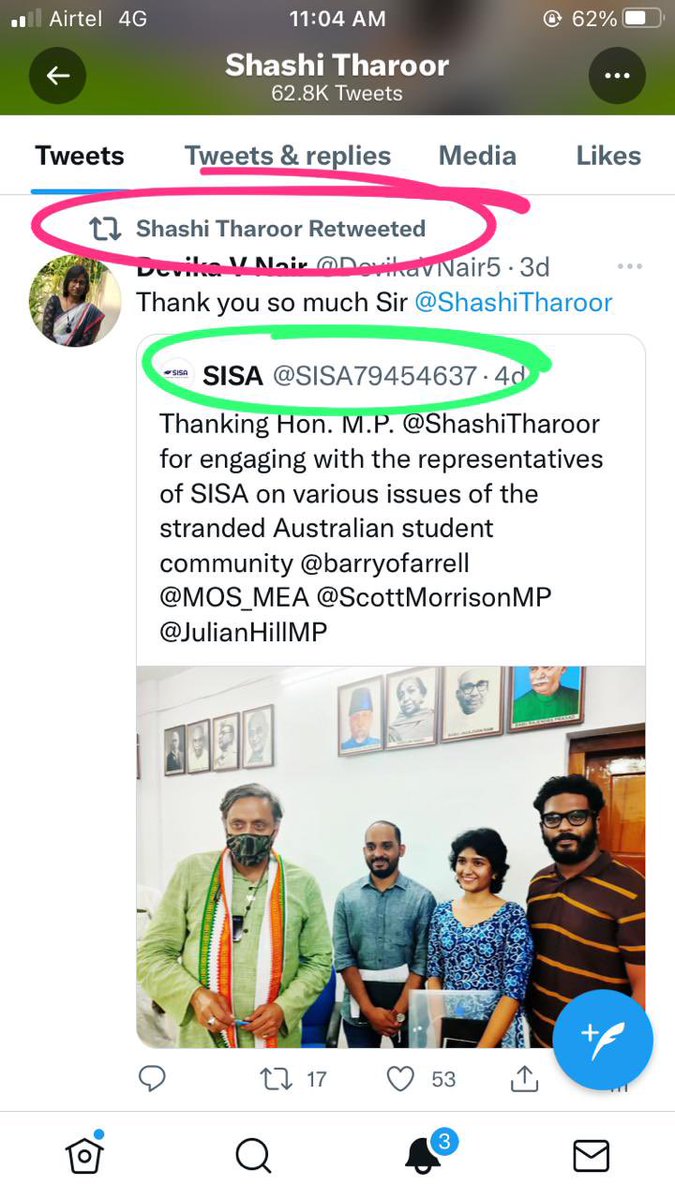 Thank you <a href="/ShashiTharoor/">Shashi Tharoor</a> for the breadth of involvement into our issues