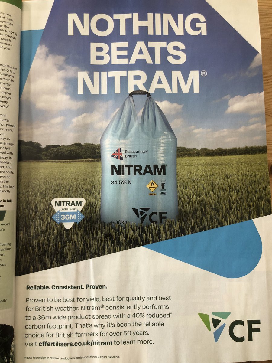 Wonder if they have reduced the carbon footprint of this by stopping production. Another thorn in the side of 🇬🇧 #agriculture. Big cartel driving prices up ⬆️
