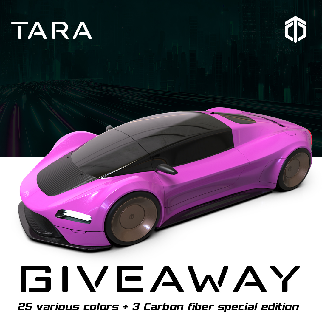 OTOmotorsNFTs's tweet photo. “TARA” SuperSport, Gen.01 NFT.
Date: October 9th - Price: 0.08 ETH
Qty: 900 - Colors: 9 - Giveaway: 25
1. Comment incl. ETH address
2. Tag 3 Real Friends
3. Retweet
#nft #otomotors #opensea #NFTGaming #NFTdrop #NFTGiveaway #blindminting #NFTs #nftcollector https://t.co/fMsLSudgWj
