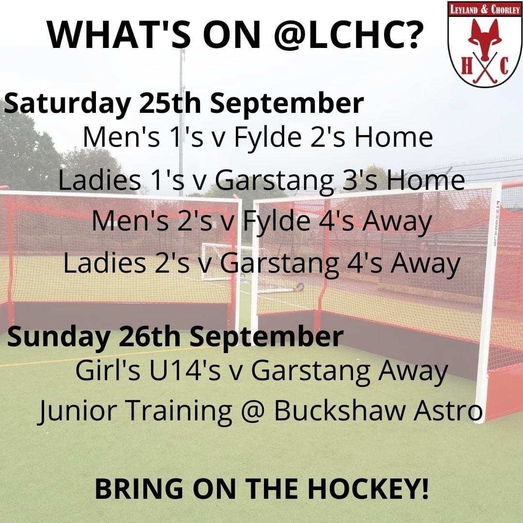 Lchcteams's tweet photo. 🏑First games of the season for us today and lots of activity within the club over the weekend. Good luck to everyone taking part and especially to Charlie, Ben and Rico who are making their first appearance for LCHC. Bring on the hockey! 🦊 https://t.co/dxlb2veTLB