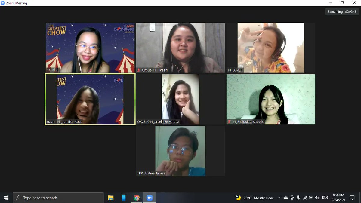 pearlyshell__23's tweet photo. Happy Anniversary @kclasswithjcho ๐
Congrats po sa inyong successful event. It's fun and very educational at the same time ๐ฅฐ๐
Hello Group 14, Team Tteokbokki!! Nice meeting you all po ๐คโค๏ธ
#TheGreatestCHOnniversary
#1YearWithKCWJC
#LearnShareEnCHOy
#KoreanClassWithJoshuaCho https://t.co/L76QSBTerZ