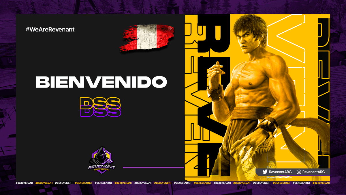 Revenant Esports Gaming se hace Internacional en Tekken!!
"Shao?" de bolivia y "DSS" de peru se suman a la familia como refuerzos para nuestro equipo a impulsar nuestro nivel y llegar a nuevas alturas, sean muy bienvenidos muchachos!! #BeRevenant 💜💜💛