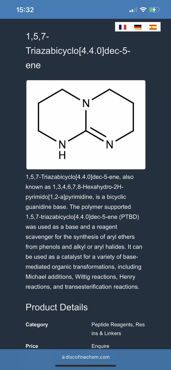 1,5,7-Triazabicyclo[4.4.0]dec-5-ene cas 5807-14-7 now available in bulk