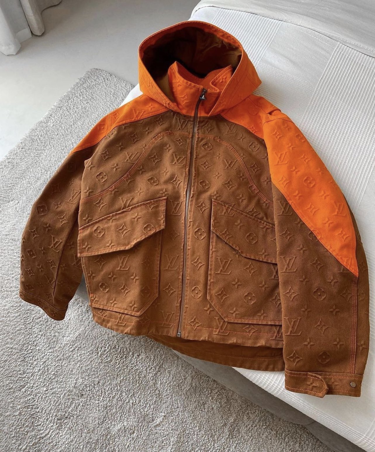 vuitton orange jacket