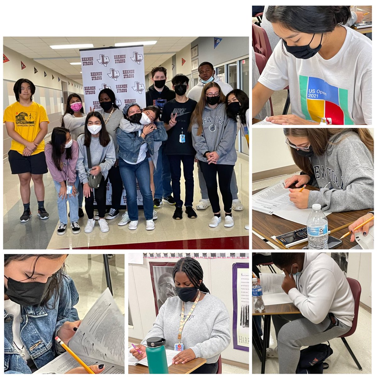 While others are sleeping in on Saturday, these #HarmonStrong ⁦<a href="/LHSHarmon/">LHS Harmon Campus</a>⁩ students are taking a practice #PSAT test  #goals #hardwork #farmerpride ⁦#successprepsaturdays @CoachCartmill1⁩