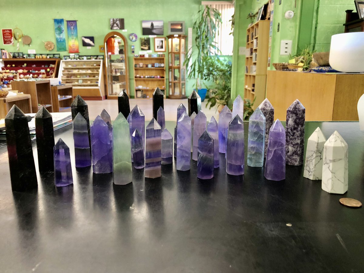 wisdom_ages's tweet photo. #Obelisks! #Towers! #Pillars! 😍 #Fluorite! #Astrophyllite! #Howlite! #Lepidolite!

#crystals #gemstones #purple #obelisk #healingstones #healingcrystals #crystalhealing #spirituality #meditation #Connecticut #spiritual #meditate https://t.co/OiBmaP2qtN