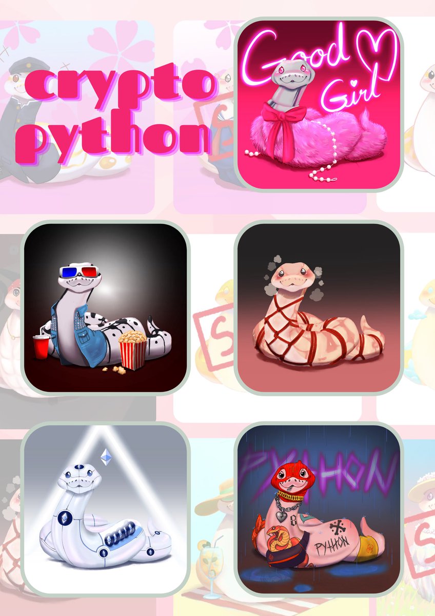 puttapy's tweet photo. Crypto Python 🐍 Available on open sea 
Don’t you think Python is so cute ❤️✨

Meet them and adopt 
>> https://t.co/8EebeG4rhx<<

#NFTs #NFT #nftcollector #NFTshill #NFT #nftart #NFTTHAILAND #NFTartist #NFTcollection https://t.co/TEIc36SyZN