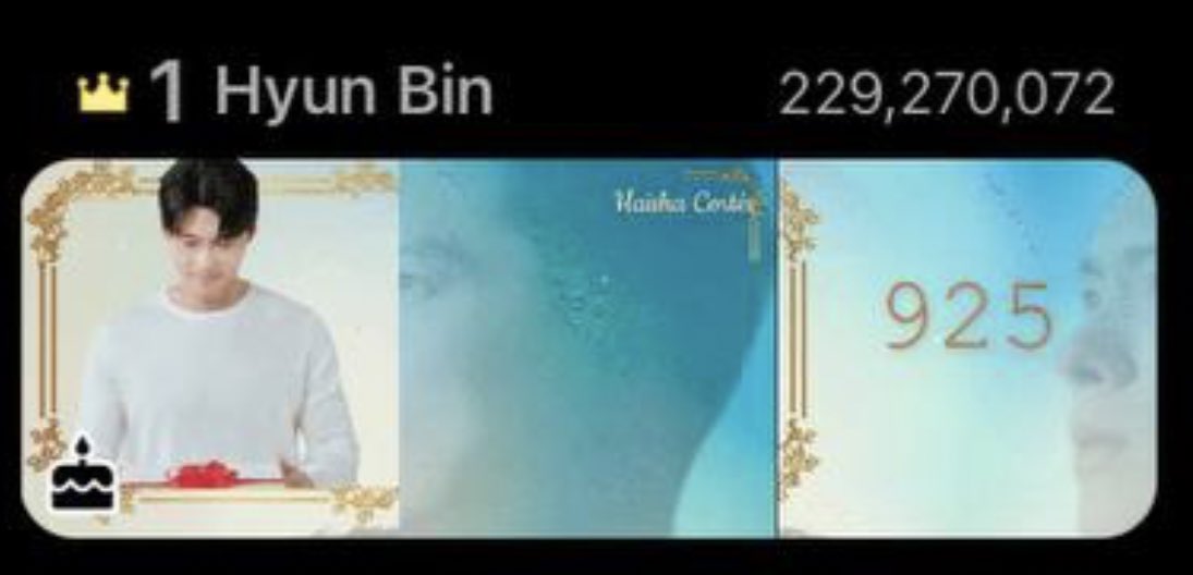 Final number of votes. HAPPY BIRTHDAY AGAIN, HYUN BIN!!   