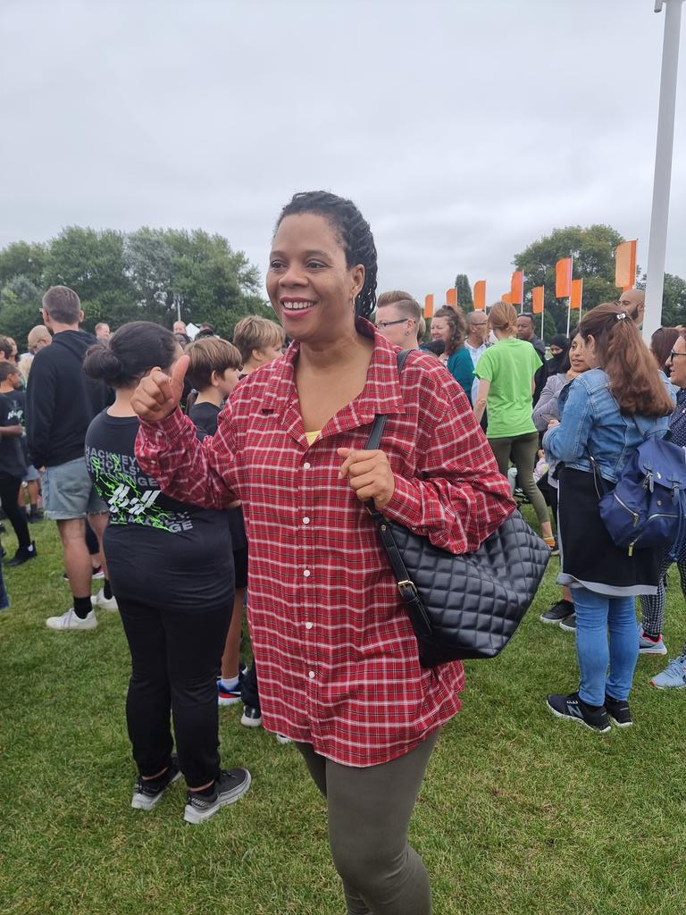 Out supporting members of @famestaryouth at their #5K run in #hackneymarshes with their #school @woodberrydownN4 Well done guys,  you were amazing. 👏 👏