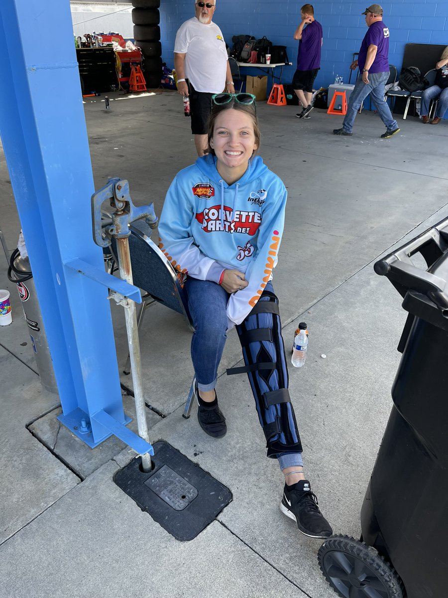 . <a href="/KeenParts/">CorvetteParts.net</a> <a href="/dunkindonuts/">Dunkin'</a> team member <a href="/kwertz_55/">Karly Wertz</a> had a little situation test yesterday <a href="/MartinsvilleSwy/">Martinsville Speedway</a> working on the car 👀🤦🏻‍♂️