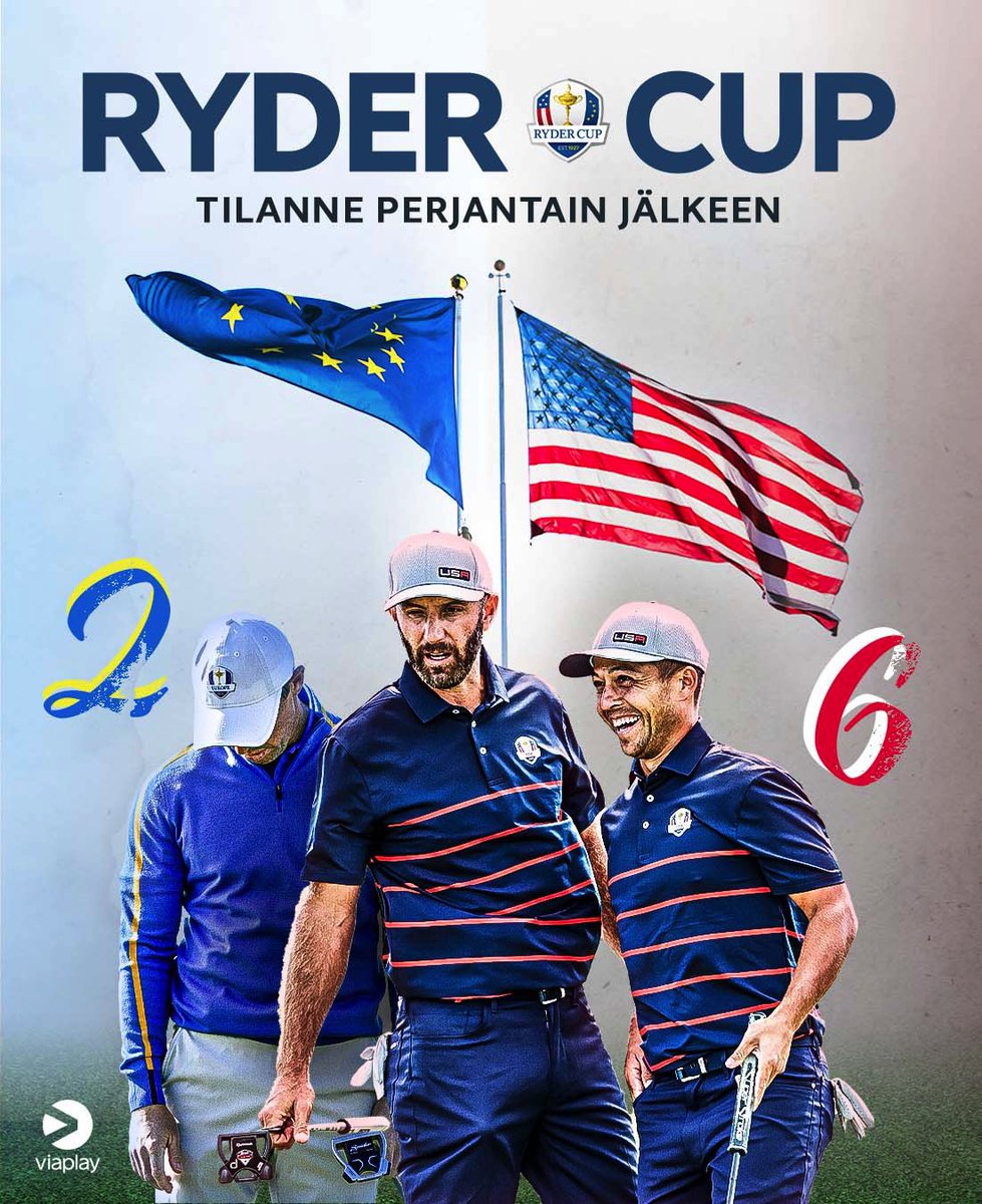 ViaplayUrheilu's tweet photo. Kamppailu jatkuu klo 15:00! #RyderCup🇪🇺🇺🇸

📺 Elisa Viihde Viaplay &amp; V sport golf https://t.co/QtBnlqwQ7I