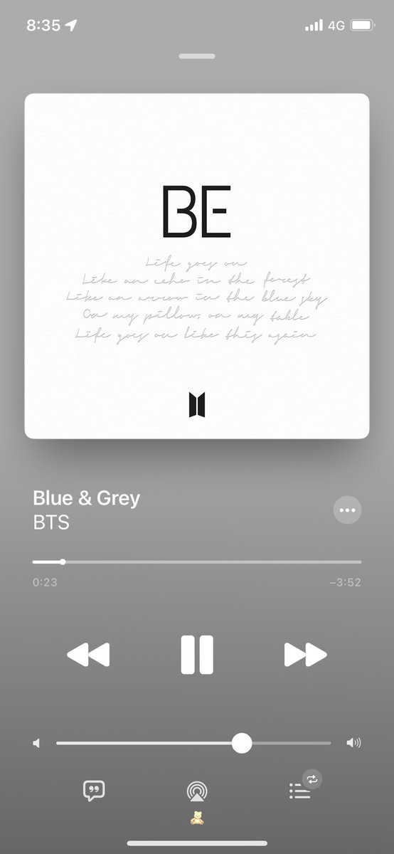 fiiiiiii_jm's tweet photo. armyでiPhoneの皆さんは今すぐiOS15に更新してBlue &amp; Greyをステレオ空間をオンにしバックグラウンドサウンドを雨にしてください。秒で泣けます。 https://t.co/83VEN0sjc8