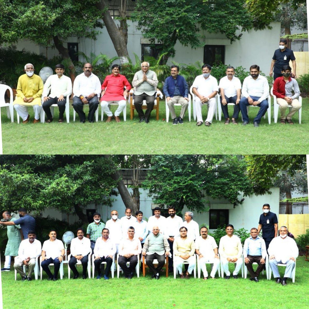 amitrbharwad's tweet photo. ગુજરાત રાજ્યના નવનિયુક્ત  મુખ્યમંત્રીશ્રી ભુપેન્દ્રભાઈ પટેલના નિવાસ સ્થાને  માલધારી સેલ ગુજરાત પ્રદેશના હોદેદારો તથા માલધારી સમાજ ના આગેવાનો અને ભુવાજી શ્રીઓએ શુભેચ્છા મુલાકાત લીધી હતી @DrSanjayDesai https://t.co/gPBEXOgVyz