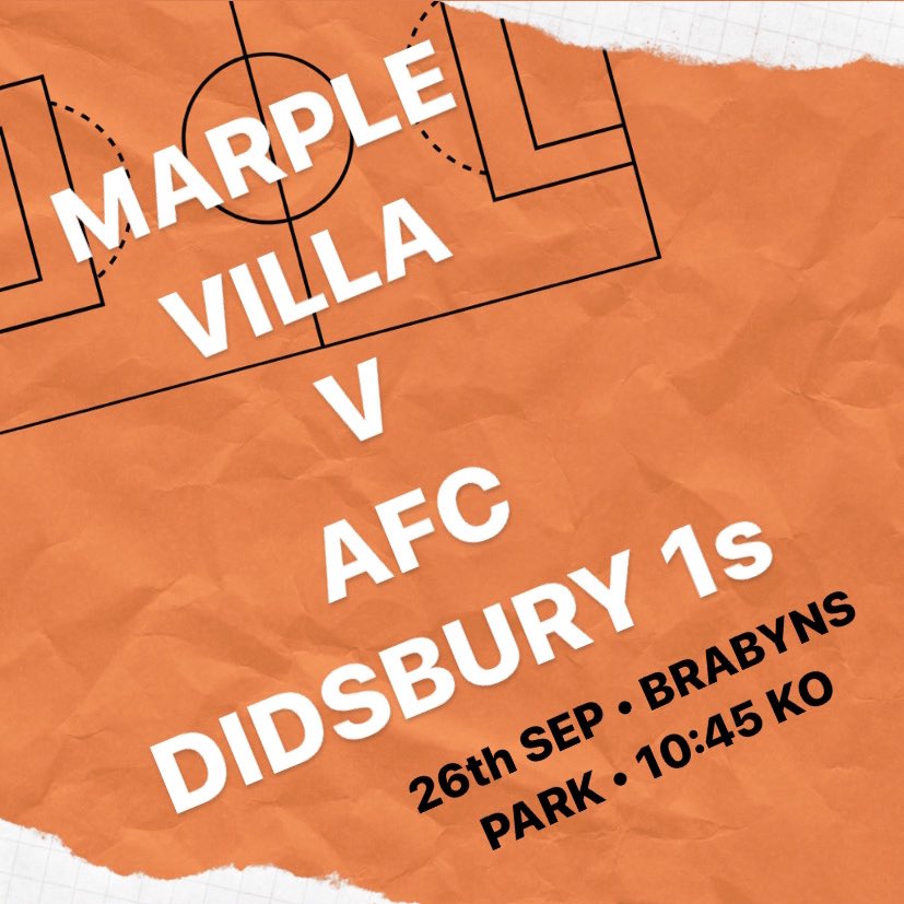 AFCDidsbury's tweet photo. NEXT UP⠀
⠀
The 1s look to stay top of the pile @MarpleVillaFC and @AFCDidsbury2s look to kickstart their season after a few frustrating results @AFC_Stockport 
⠀
UP THE DIDS 🟠⚪️⚫️⠀
⠀
#sundayleague #sundayleaguefootball #afcd #afcdidsbury #ecsfl #didsbury #andersenjames⠀
⠀ https://t.co/lKptpuiE1o