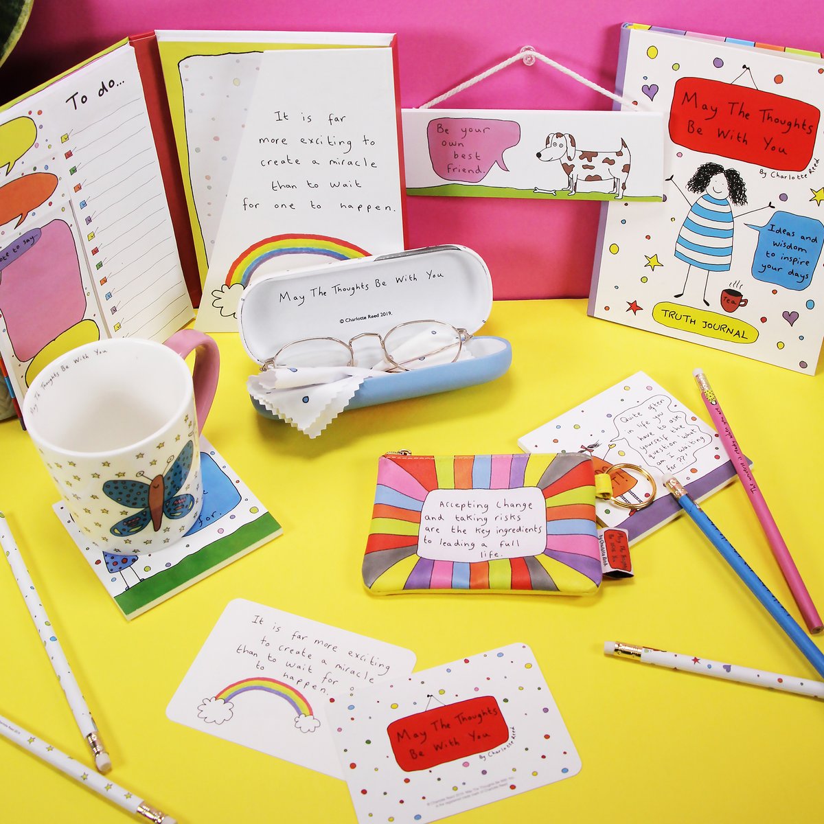 Bring a splash of colour and cheer into your home or office with our @maythethoughts collection. 🌈  
Check it out here: ow.ly/tSlp50GdFED