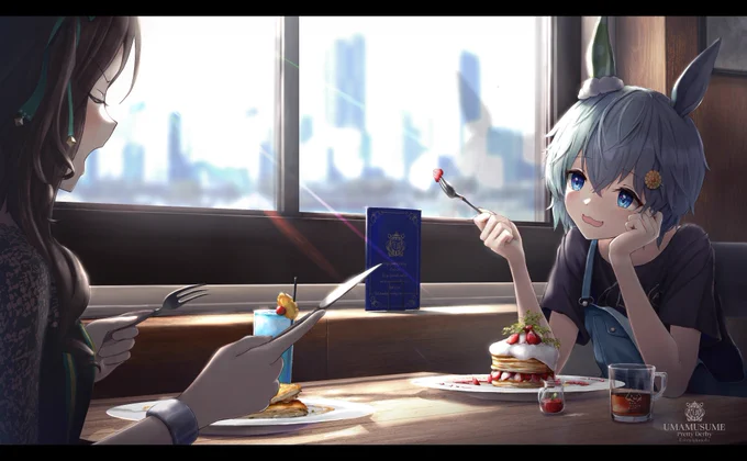 喫茶店デート
#ウマ娘 
