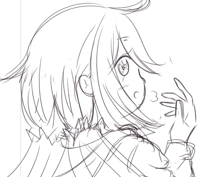慣れないアングルを描こうとするのは悪い癖かもしれない('・ω・`)💦 
