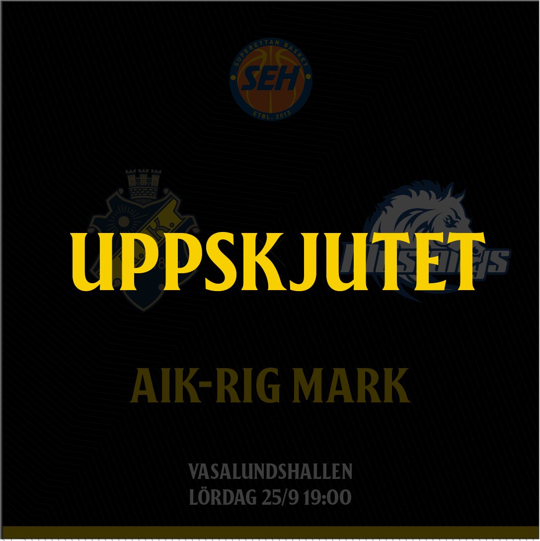 Matchen uppskjuten!
Under natten har belysningen i Vasalundshallen havererat och håller därmed inte för match. Solna kommun har haft tekniker på plats men har inte kunnat lösa problemet. Med hänsyn till gästande lag och dess restid har matchen därför skjutits upp.