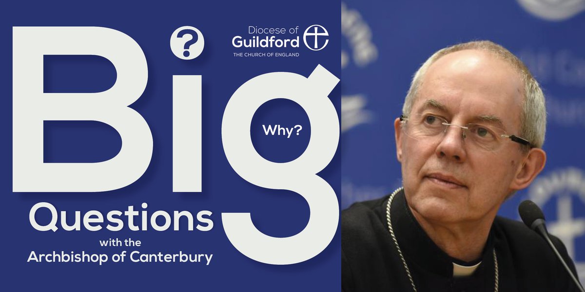 CofEGuildford's tweet photo. If you could ask @JustinWelby anything, what would it be? Now is your chance book today to join @JustinWelby @BishopGuildford @BishopDorking and others this weekend at a local event near you https://t.co/fdFX63inTd https://t.co/xQ6X26TJ39