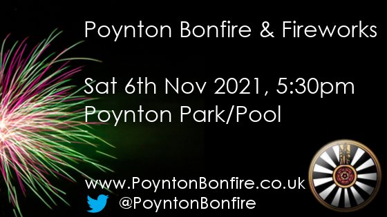 We're back 😀
COVID may have stopped us last year, but we are back in 2021, and it will literally be with a big bang (actually hundreds of big bangs) 🎆🔥🎡🍔🌭🎸
Everything you love will be there. Full infomation on our website - poyntonbonfire.co.uk