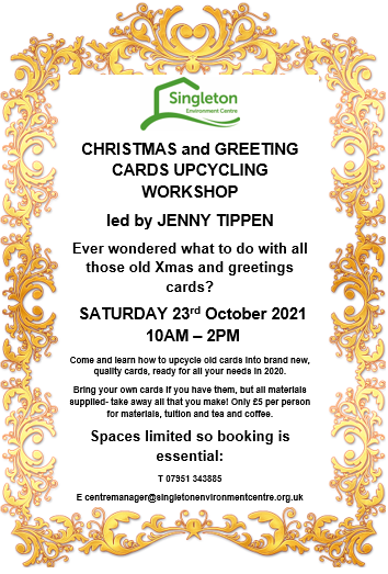 Only 3 spaces left for the card upcycling workshop on 23rd October. Call 07951343885 or email centremanager@singletonenvironmentcentre.org.uk to book in. <a href="/GCwSPC/">GCwS Parish Council</a> <a href="/KentCrafts/">Kent Crafts</a> @visitashtent