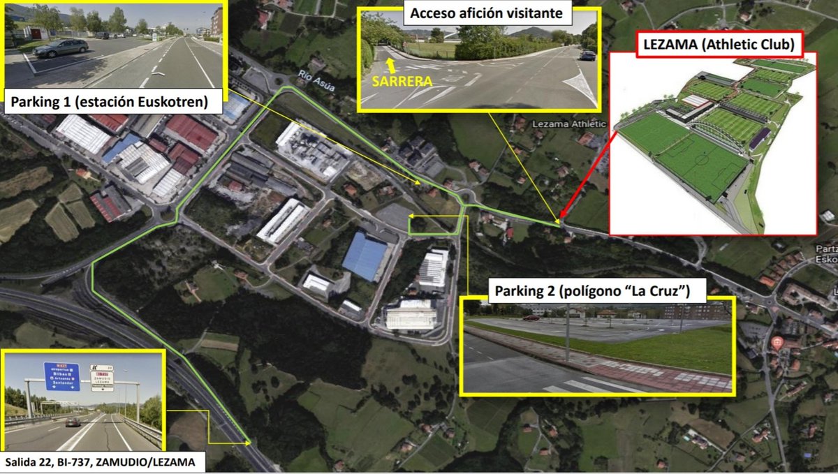 Kaixo <a href="/SDEibar/">SD Eibar</a>! 👋🏼

Para todos los aficionados de la SD Eibar, os dejamos las indicaciones de acceso a Lezama para la afición visitante. 

Laster arte 💙

#AmorebietaEibar