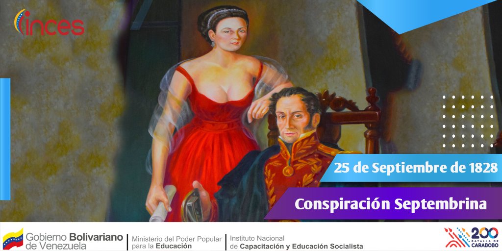 IncesTrujillo1's tweet photo. La Conspiración Septembrina fue un atentado contra la vida de Simón Bolívar cuando era presidente de la Gran Colombia, ocurrido en Bogotá #TalDíaComoHoy en el año 1828. https://t.co/lEMMBKdgAQ