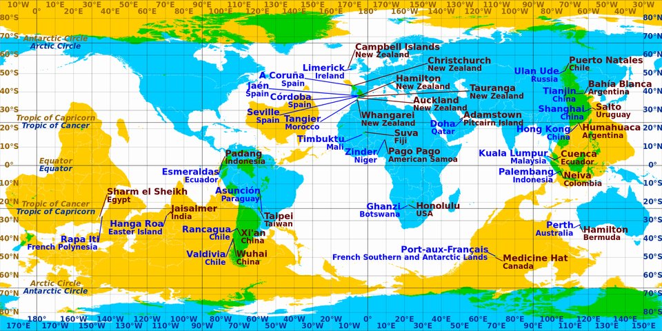 Antipodes map