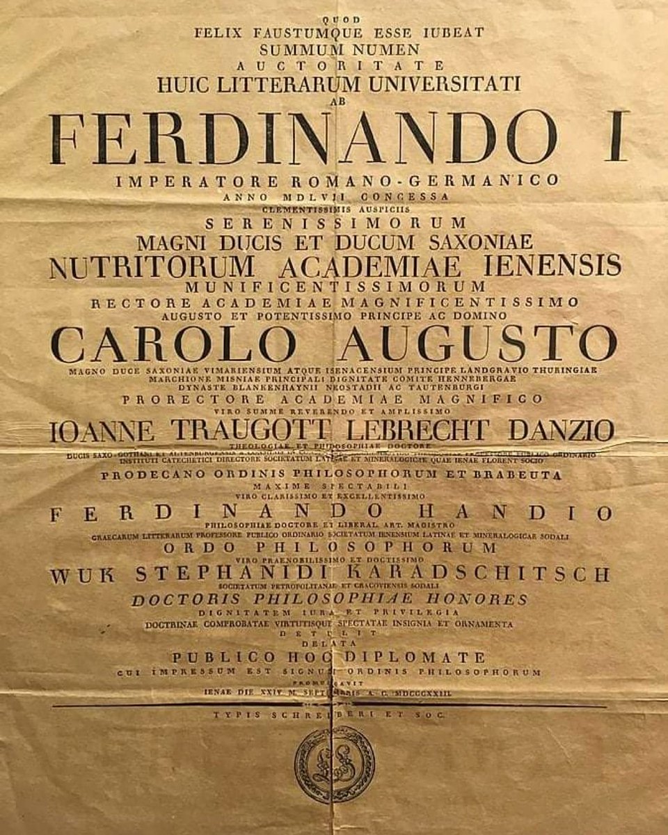 DiskursWBalkan's tweet photo. An heutigem Tag im Jahre 1823 wurde die Ehrendoktorwürde der @UniJena an Vuk Stefanović Karadžić, dem Sprachforscher und -reformer der serbischen Sprache verliehen #SouthSlavic #Serbisch https://t.co/2q45k5pHMm