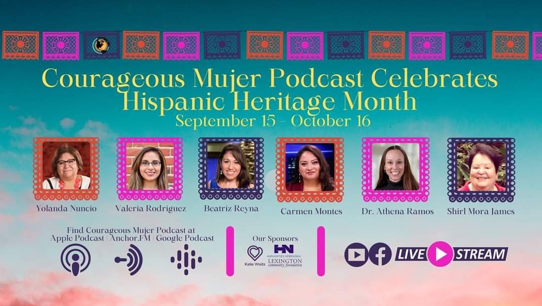 Feeling honored and excited to be a part of the Couregous Mujer podcast next weekend, Oct. 2nd! Check out their page on FB to hear the great stories of these other Couregous women in Nebraska