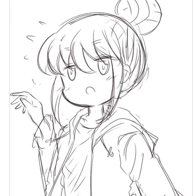 キャラもアングルも変えて描き直してる('・ω・`)💦 
