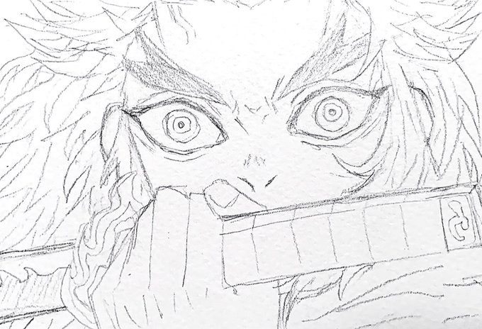 煉獄さん描いて気持ち高めてる 