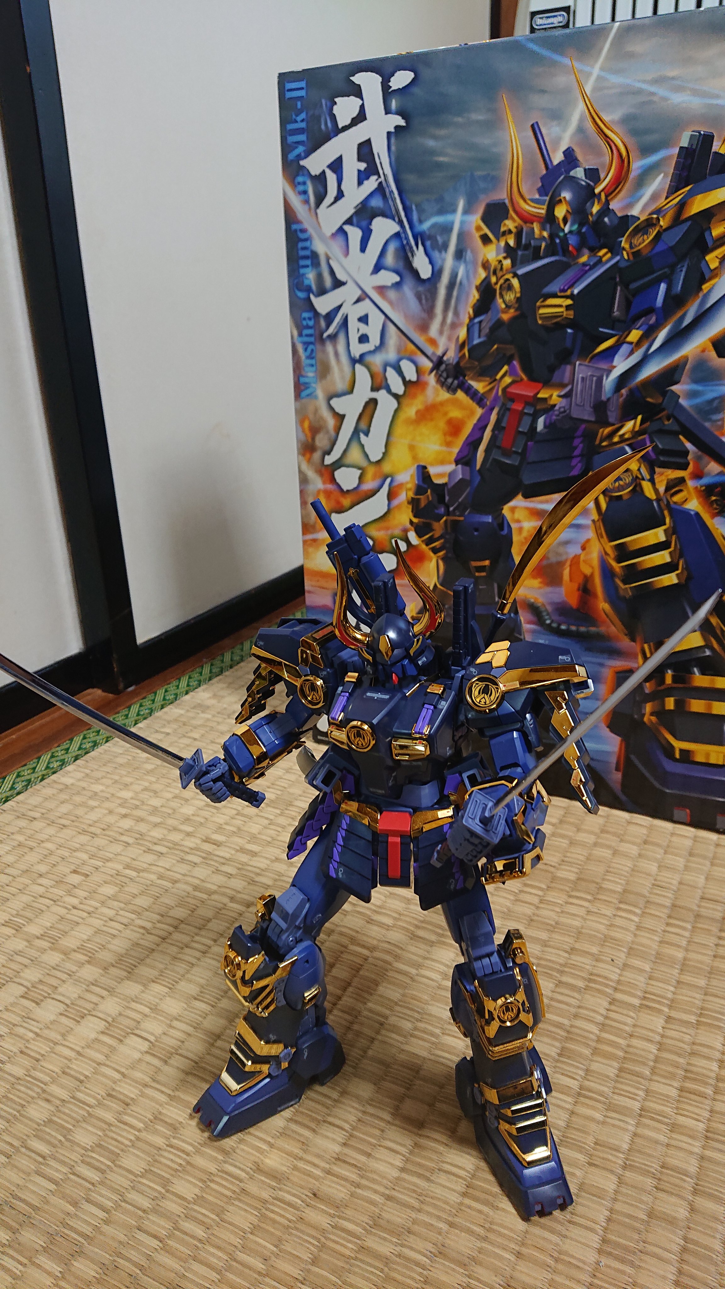 Premiere うみんちゅ杯プチ14 また参加したいと思います Mg武者ガンダムmk です スミ入れと金メッキのゲート跡をガンダムマーカーゴールドで つま先の赤い部分をガンダムマーカーレッドで塗装しました よろしくお願いします T Co