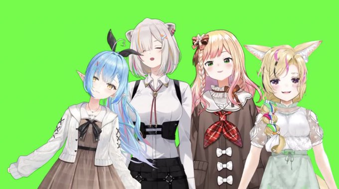 桃鈴ねね ,尾丸ポルカ ,獅白ぼたん ,雪花ラミィ 「おつねぽらぼ