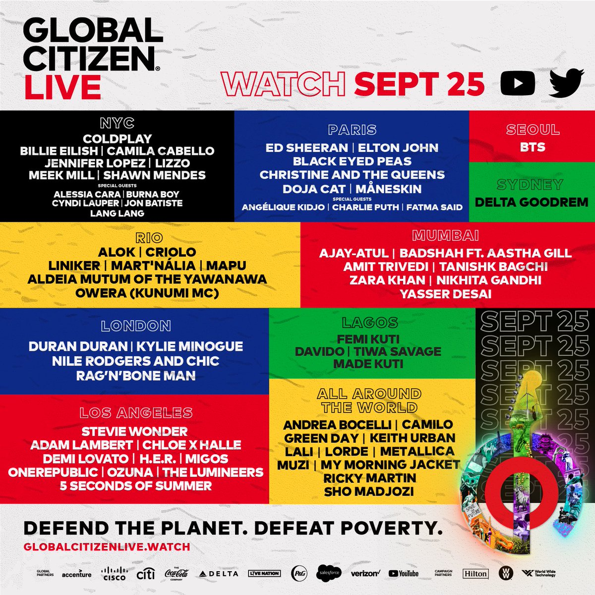 GlblCtzn's tweet image. Goooood morning!! You know what today is 🥁🥁🥁 #GLOBALCITIZENLIVE!! Climb on board for a 24-hour trip around the world along with 70+ incredible artists to step up the fight for a better future! Here’s how to watch the show at 1pm ET 👉 bddy.me/3m0U3mm