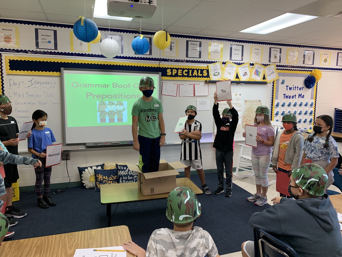 thackerteaches's tweet image. Thanks to our wonderful @MasonPto for the special camo hats! They added a fun flair for our Grammar Boot Camp Day!! #KindnessStartswithMe