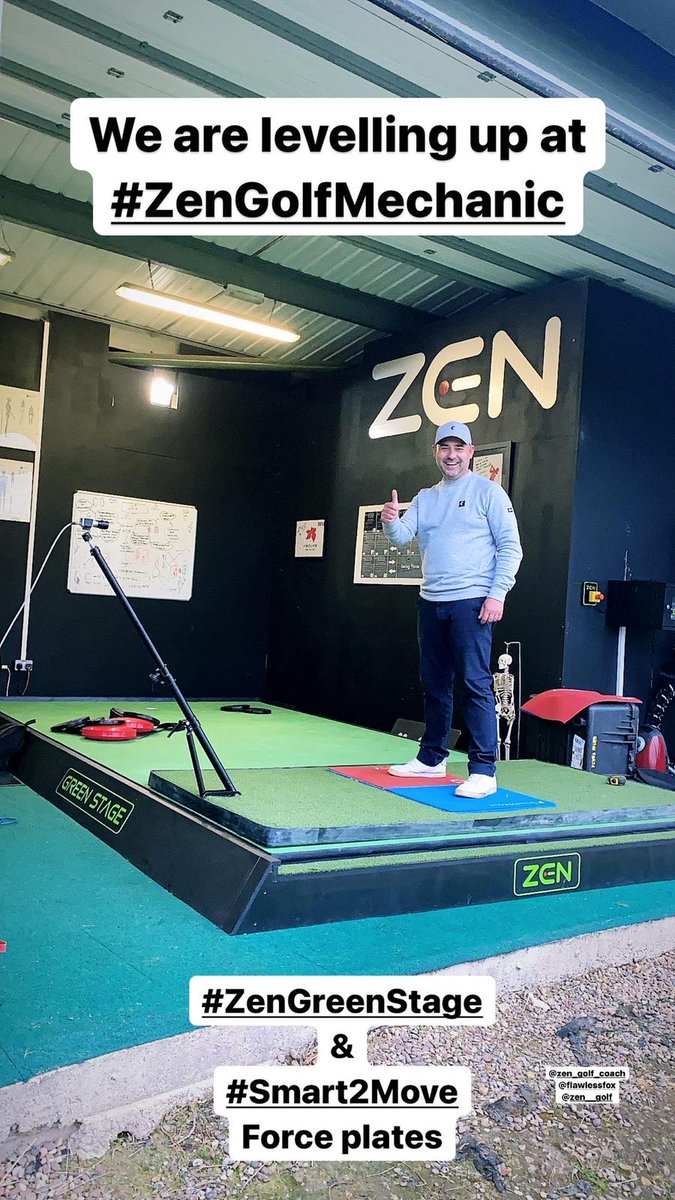 @zengolfmechanic Marcus Bell. Happy on a Green Stage. Even happier on <a href="/Smart2MoveAG/">Smart2Move</a> 3D force plates. Happiest of all when coaching. #adjustableplayingsurface #anymakeableputt #fullshotstoo #zengreenstage