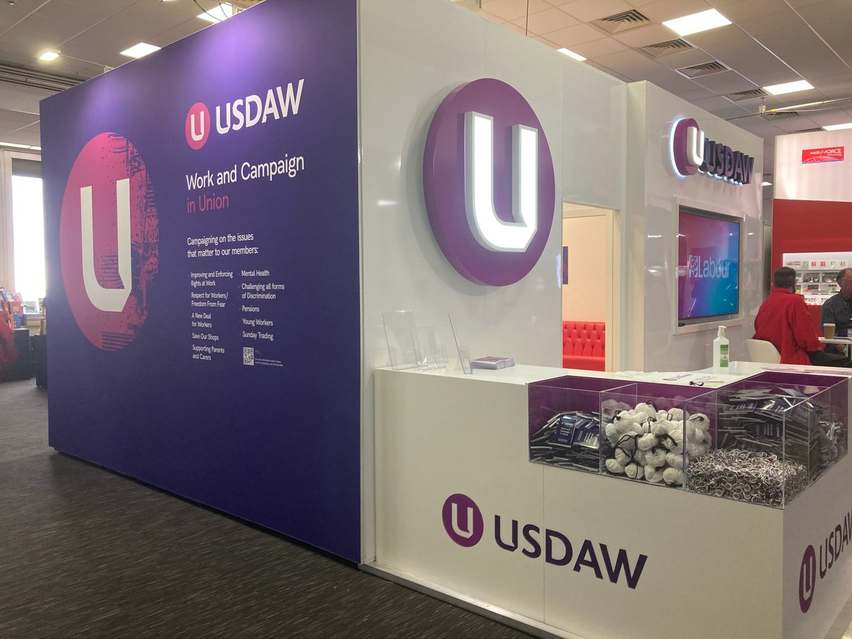 We're excited to be at the <a href="/UKLabour/">The Labour Party</a> conference #Lab21🌹 in #Brighton today from Saturday 25 to Wednesday 29 September. Come and see us at the <a href="/UsdawUnion/">UsdawUnion</a> stand 👋