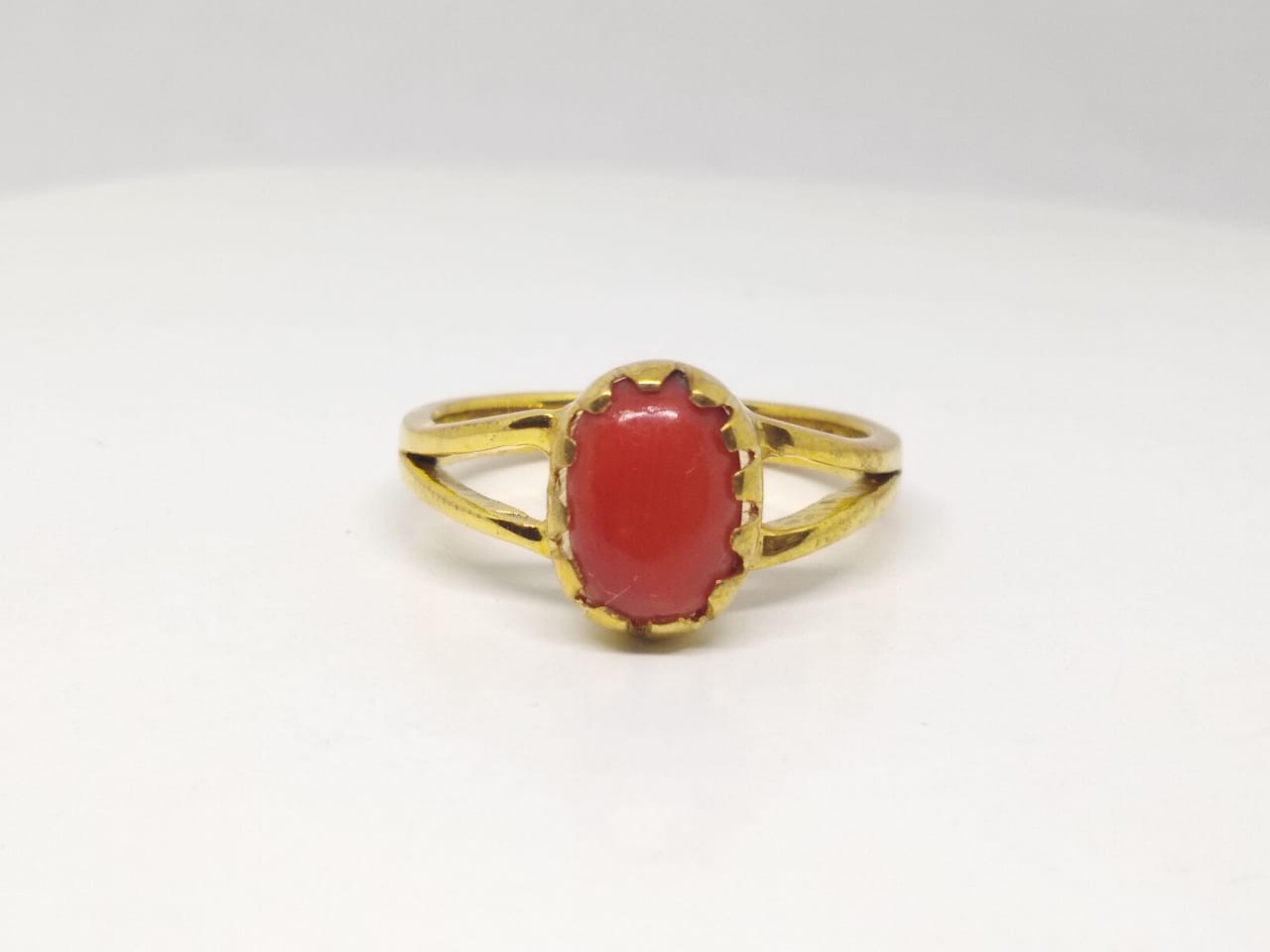 Vintage Natural Red Coral 14K Gold Ring - Etsy Sweden