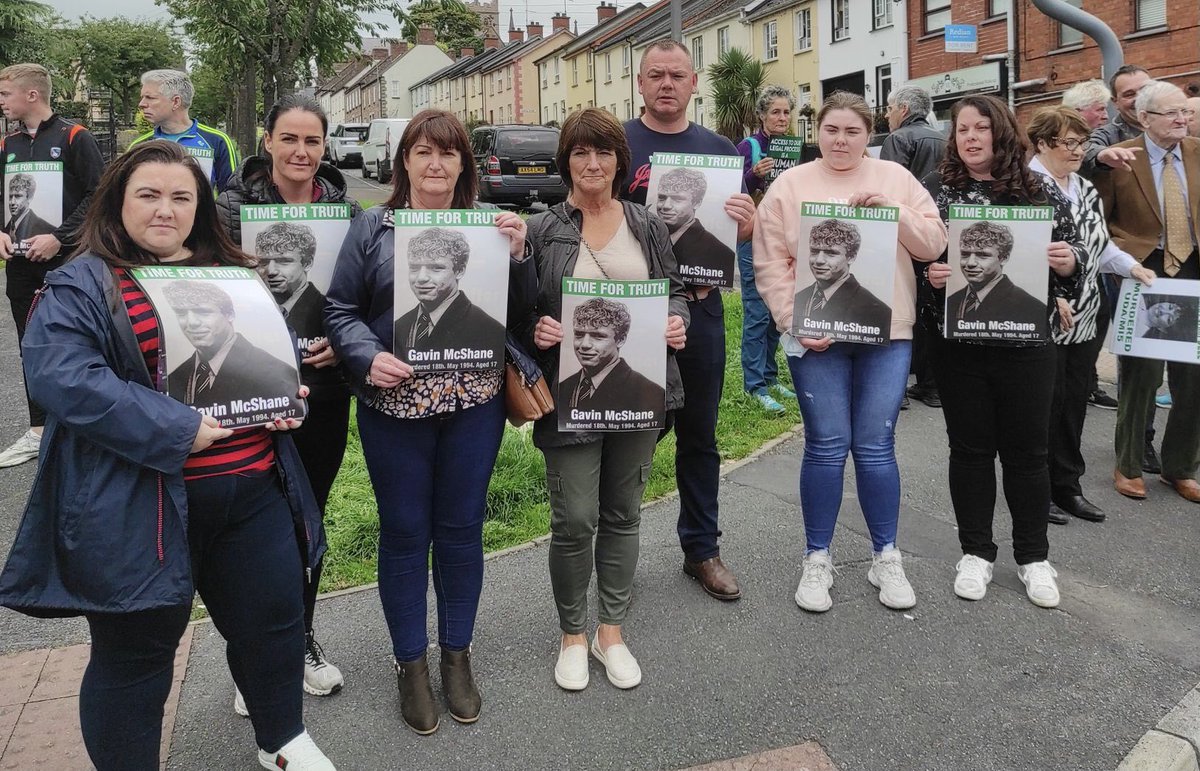 FinucaneCentre's tweet photo. Time for Truth rally, Armagh. “Like a cornered rat, London is lashing out to try and deny us the truth and justice we deserve.” #standwithus #neverguvingup https://t.co/tR7xGPRgCB