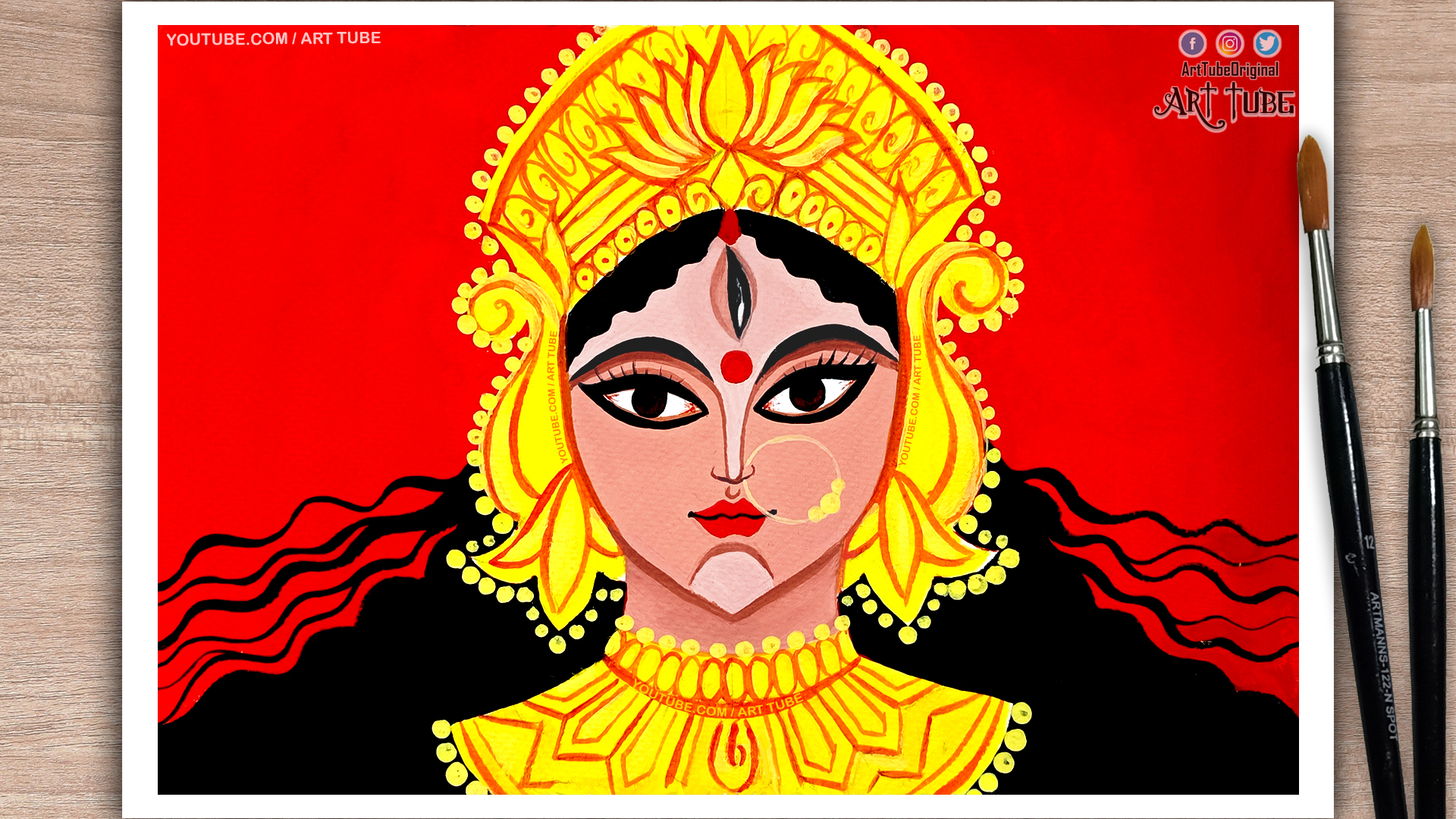Maa Durga Drawing by Papiya Dey  Saatchi Art