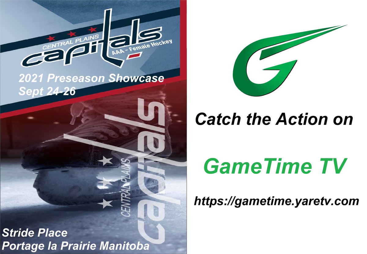 Can't be at @CPMidgetFemale Showcase live. Watch @  gametime.yaretv.com - <a href="/Eastmanfemale/">Eastman Selects</a> <a href="/U18BoltsAAAF/">Interlake Lightning Female U18 AAA</a> <a href="/femalepvhawks/">Pembina Valley U18 Female AAA Hawks</a> <a href="/westmanAAA/">Westman Wildcats</a> <a href="/WinnipegAvros/">Winnipeg Avros</a> <a href="/WinnipegIceAAA/">WinnipegIceAAA</a> <a href="/YHChiefs/">Yellowhead Chiefs</a> <a href="/FmaaaVi/">FMAAA VI SEALS</a> <a href="/SMAFlames/">Sma Flames Prep</a> <a href="/rha_winnipeg/">RINK Hockey Academy Winnipeg</a> <a href="/pmbuffaloes/">PMHA Buffaloes</a> <a href="/GoldWings_AAA/">Richardson Pioneer Weyburn Gold Wings</a> <a href="/GameOnHockey/">Game On Magazine</a> <a href="/hockeymanitoba/">Hockey Manitoba</a>  <a href="/MFHLU18AAA/">Manitoba Female Hockey League - U18 AAA</a>