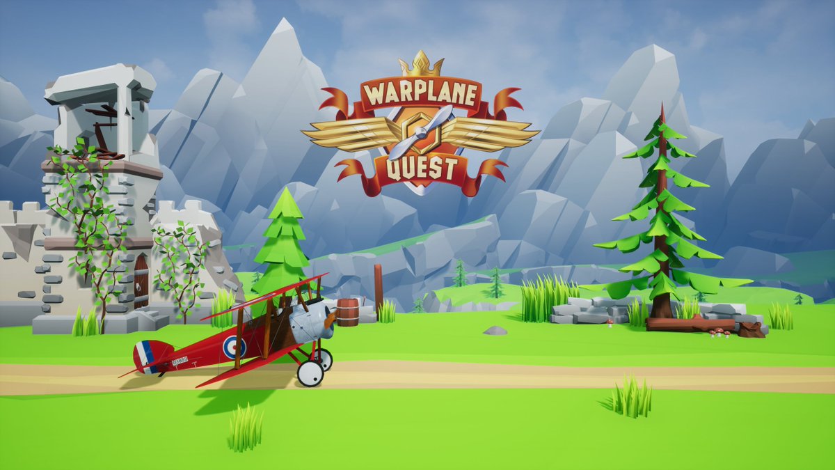 Just finished scene for the main menu in my game Warplane Quest. Now it's time to improve the take off sequence 🛩️

#screenshotsaturday #gamedev #indiegames #indiedev #ue4 #madewithunreal