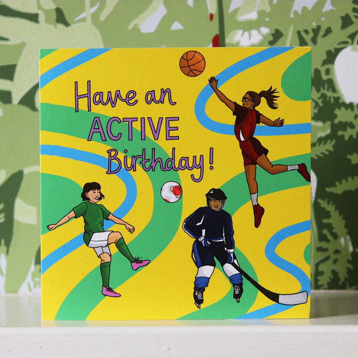 Outtheboxcards's tweet photo. The final design in our new Birthday card range - perfect for the sporty girls out there. Let's focus on being strong, agile and skilled, rather than only being seen as pretty and dainty. https://t.co/DWnRfW9x1v
